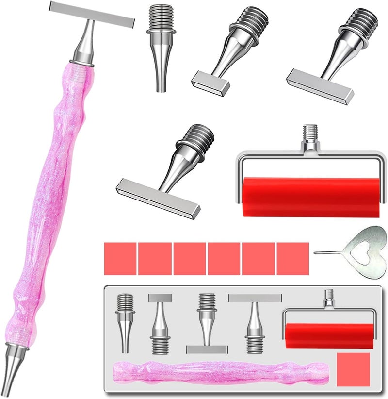 13PCS Diamond Art Pen, with 1,3,6,9 Stainless Steel Nibs, Ergonomic Diamond Art Pen, 5D Diamond Painting Pens Tools, for Both Beginners and Experienced Diamond Artists